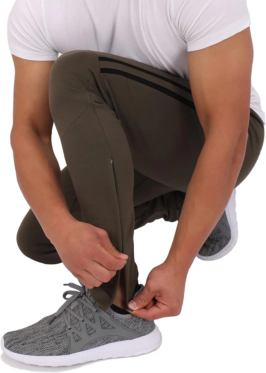 SCR 30/33/36 Jogger Sweatpants for Men - Mens Tall Sweatpants - Joggers for Men with Zipper Pockets
