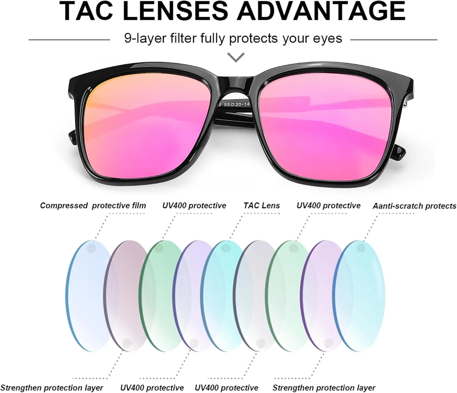 SIPHEW Oversized Square Sunglasses for Women|Lightweight Fashion Sunglasses 100% UV400 Protection|Trendy Mirrored Shade