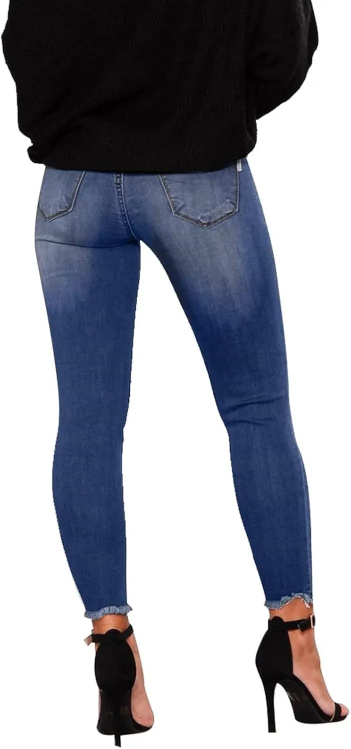 Skinny Jeans for Women High Waisted Ripped Stretchy Jeans Tummy Control Distressed Jeans Destroyed Denim Jeggings