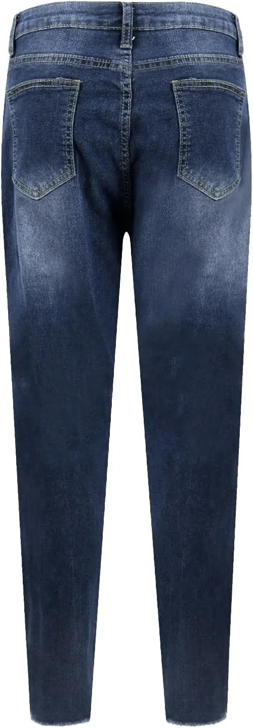 Skinny Jeans for Women High Waisted Ripped Stretchy Jeans Tummy Control Distressed Jeans Destroyed Denim Jeggings