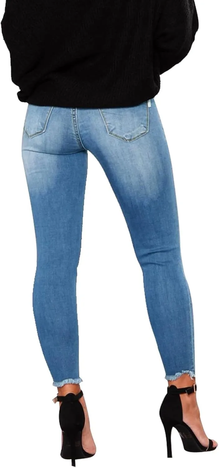 Skinny Jeans for Women High Waisted Ripped Stretchy Jeans Tummy Control Distressed Jeans Destroyed Denim Jeggings