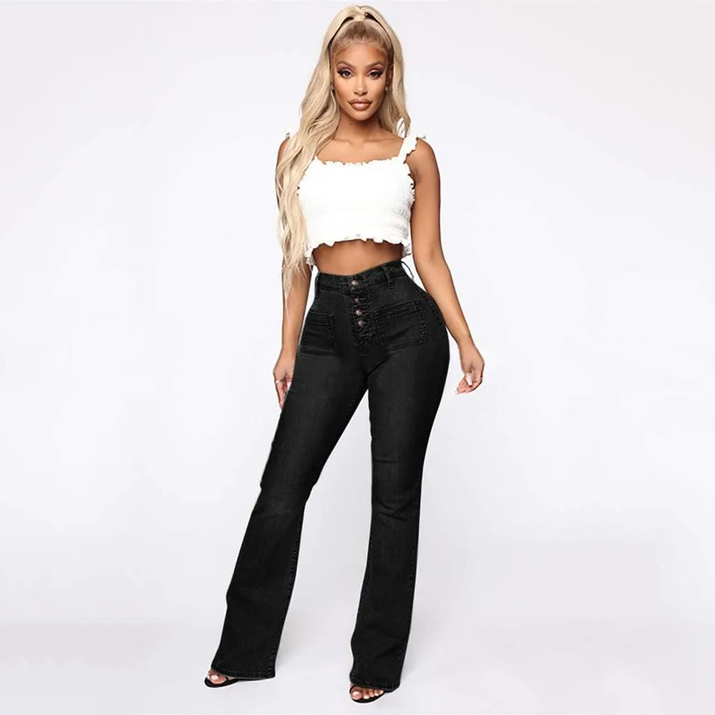 Skinny Jeans for Women Pants Waisted Trousers Jeans Lace Poket Denim Women's Jeans Skinny Jeans for Women Black