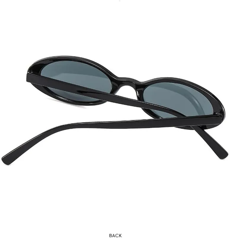 Small Oval Sunglasses Women Men Trendy Vintage Hip Hop Cat Eye Sun Glasses Female Leopard Black Punk Eyewear UV400