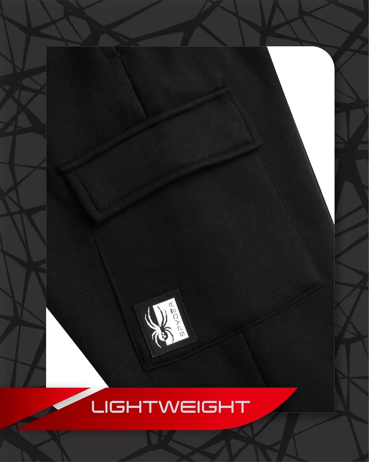 Spyder Mens Sweatpants - Athletic Fleece Cargo Joggers for Men with Pockets and Drawcord for Casual Workout (S-XXL)