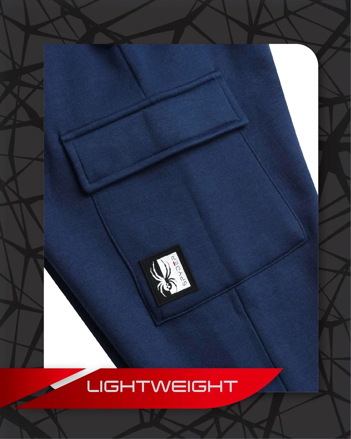 Spyder Mens Sweatpants - Athletic Fleece Cargo Joggers for Men with Pockets and Drawcord for Casual Workout (S-XXL)