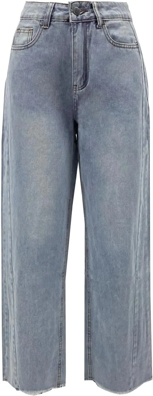 Straight Leg Stretchy Jeans Leg Jeans Loose Wide Leg Casual Pants Woman's Jeans Jeans Woman Jeans Jeans for Women