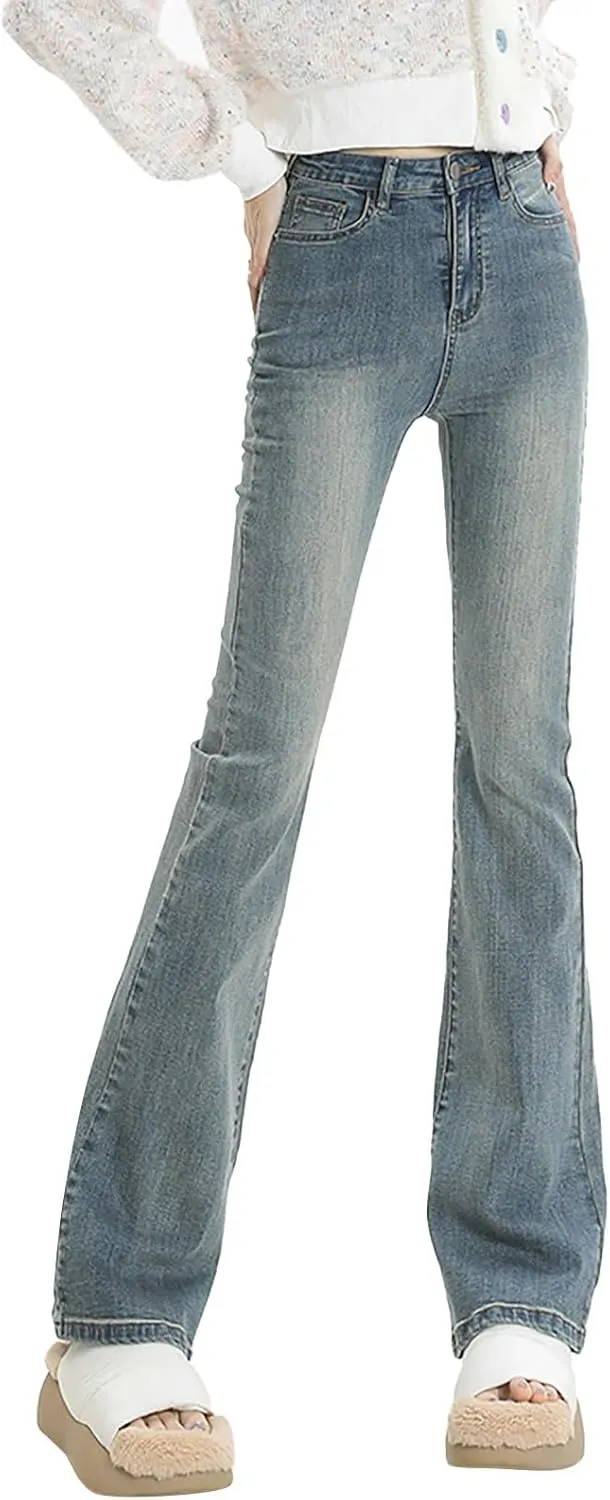Straight Leg Stretchy Jeans Leg Jeans Loose Wide Leg Casual Pants Woman's Jeans Jeans Woman Jeans Jeans for Women