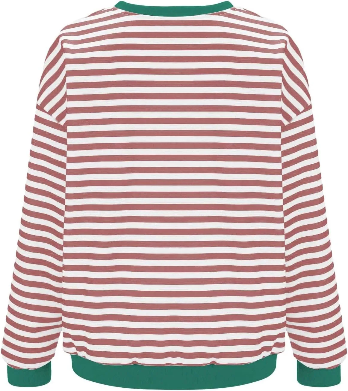Striped Sweatshirt Women Oversized Striped Color Block Long Sleeve Crew Shirt Women Casual Loose Pullover hirt Top