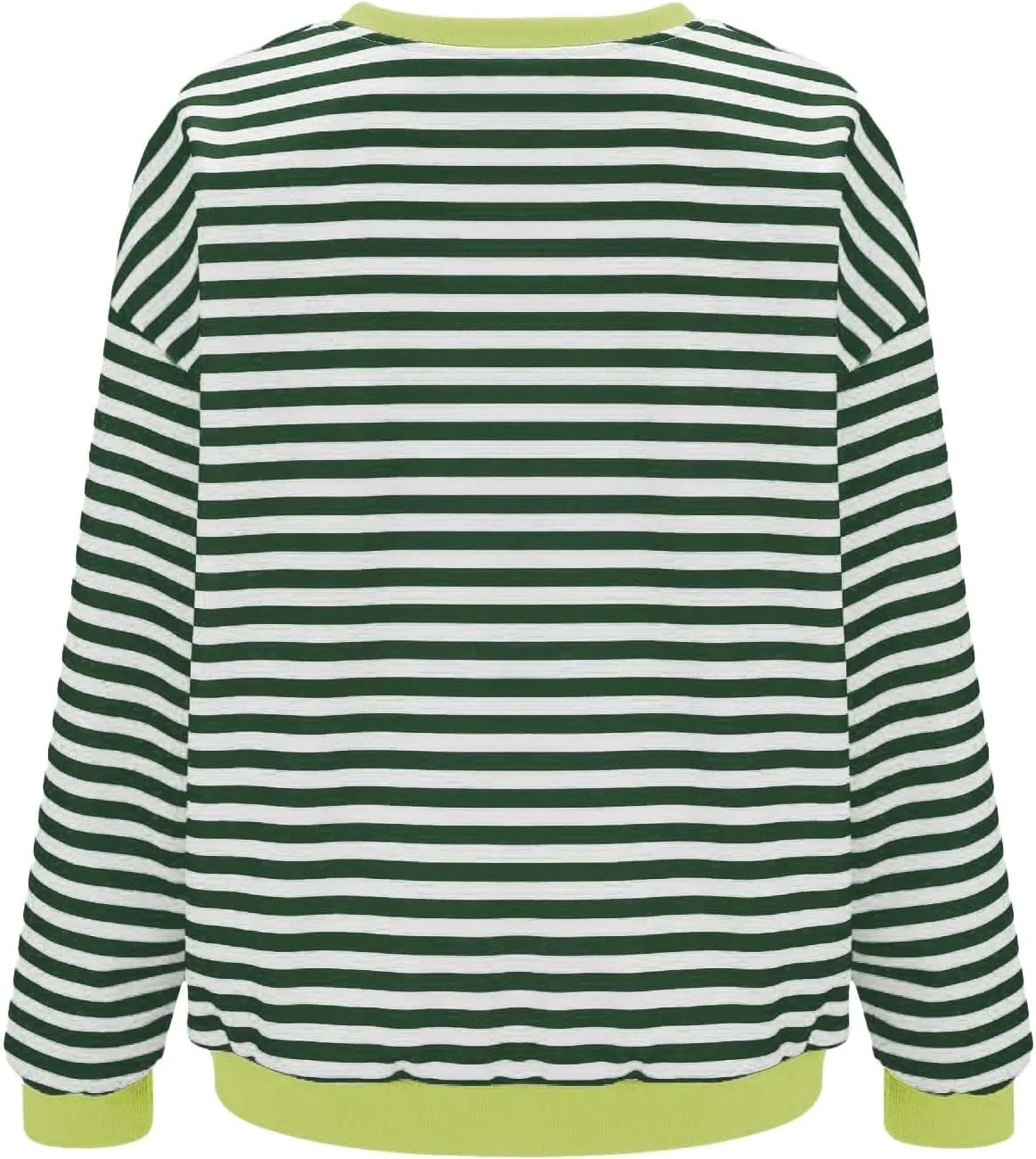 Striped Sweatshirt Women Oversized Striped Color Block Long Sleeve Crew Shirt Women Casual Loose Pullover hirt Top