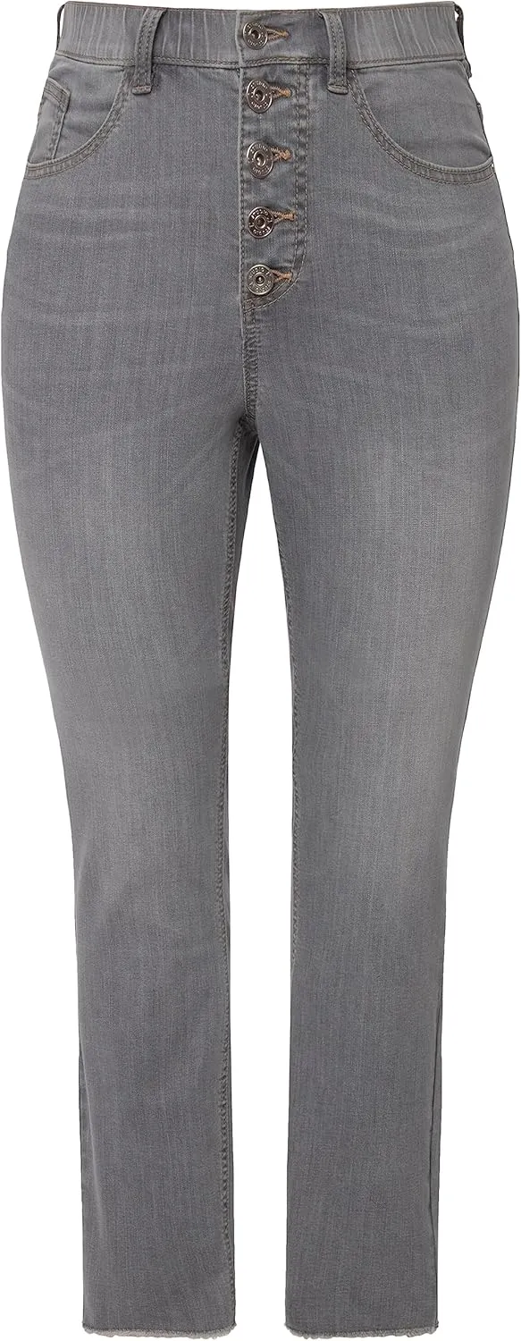Studio Untold Womenswear Plus Size Curvy Button Fly Stretch Fit Skinny Jeans 821248