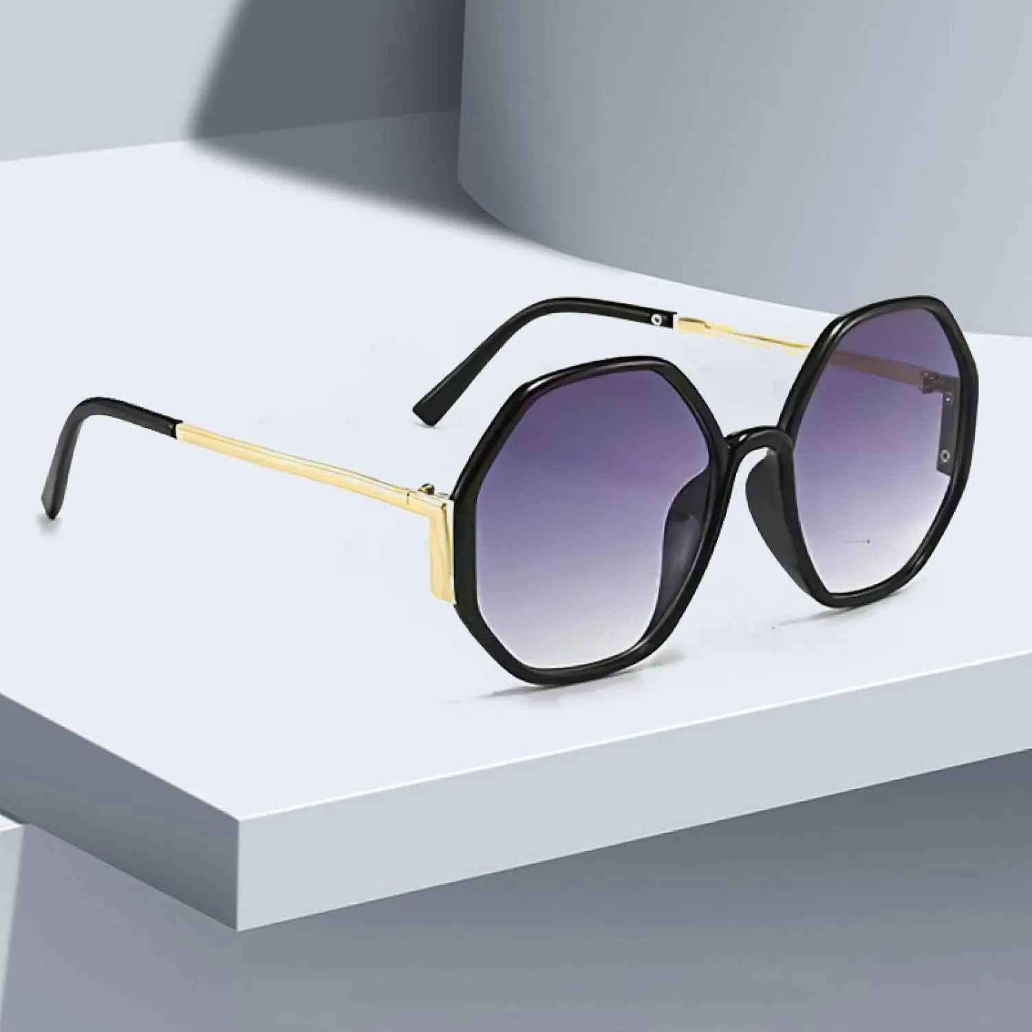 Sunglasses for Women Gradient Semi-circular Frame Semi Transparent Glasses