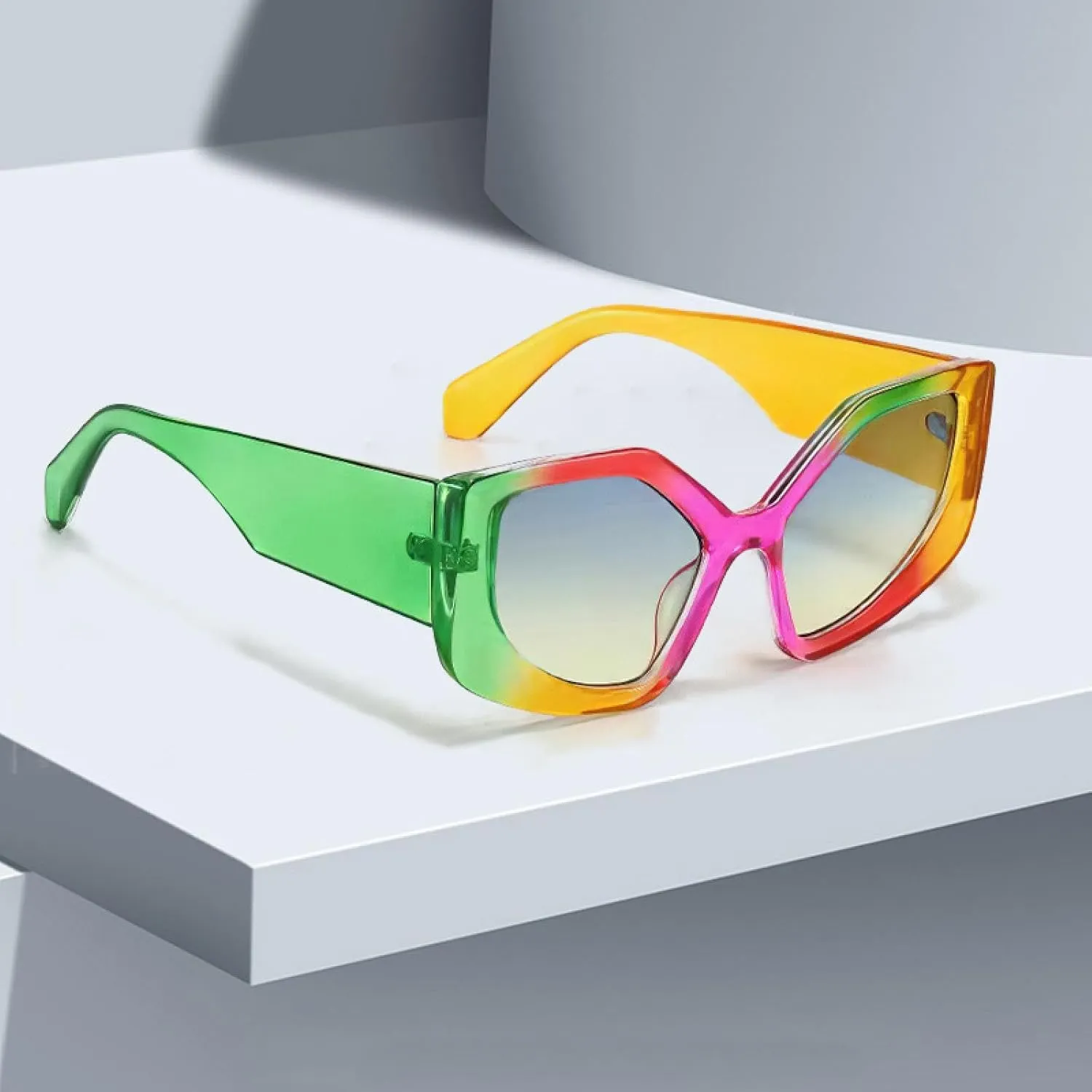 Sunglasses Women Gradient Frame Fashionable Glasses Unique Style