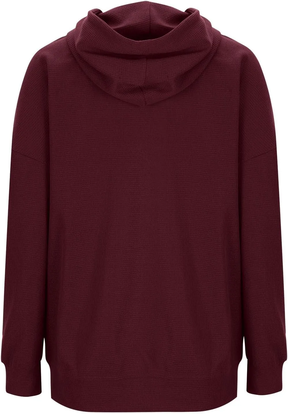 Sweatshirt for Women 2024 Oversized Solid Drawstring Hoodies Wide Hem Casual Loose Fit Crop Sweatshirt with Pockets
