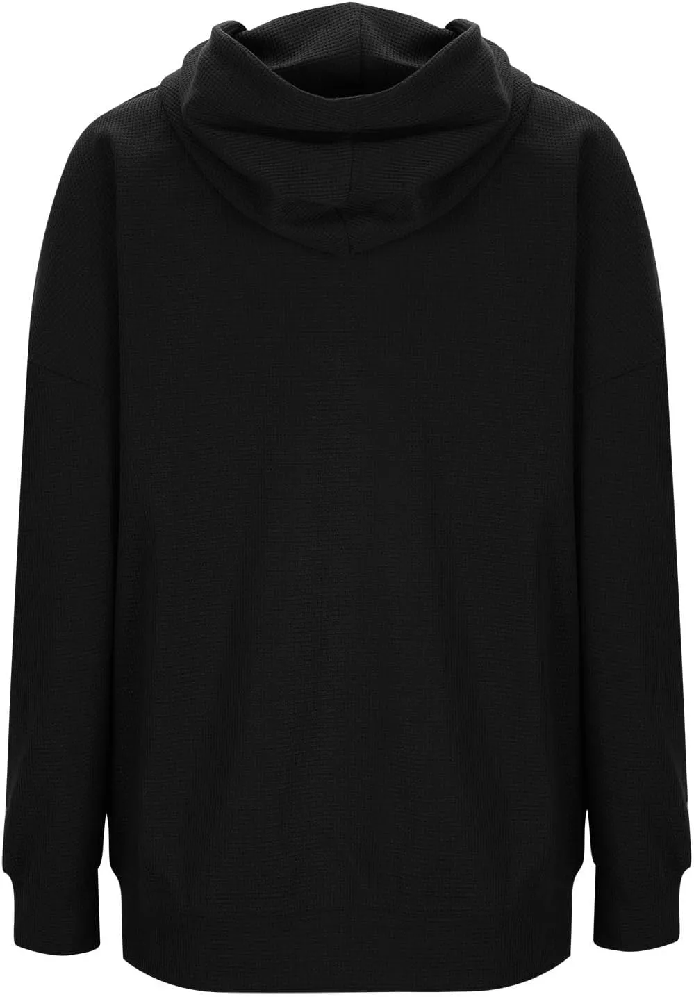Sweatshirt for Women 2024 Oversized Solid Drawstring Hoodies Wide Hem Casual Loose Fit Crop Sweatshirt with Pockets