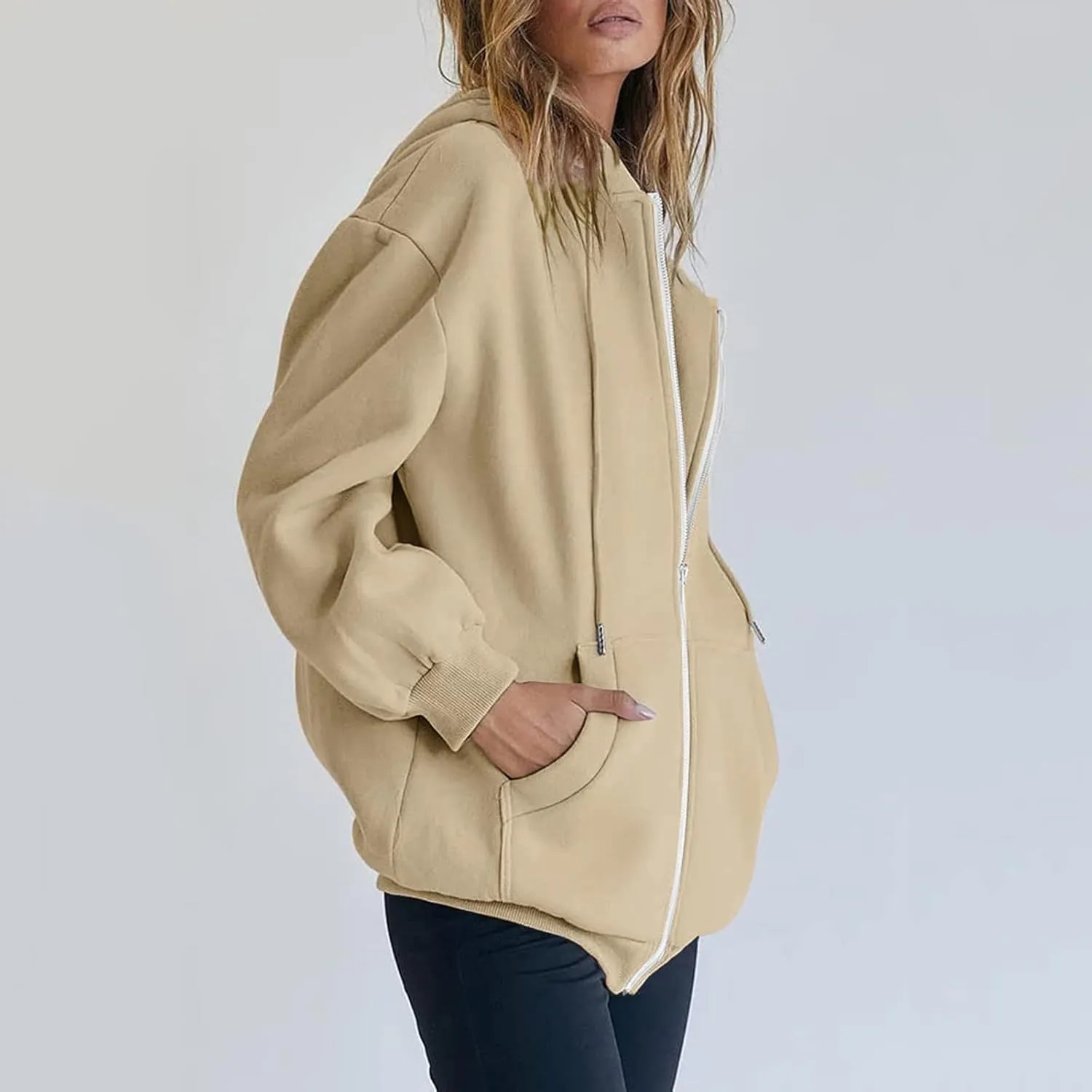 Sweatshirt for Women Casual Solid Long Sleeve Pullover Sweaters for Women Lightweight Plus Size Hoodies for Women 4x