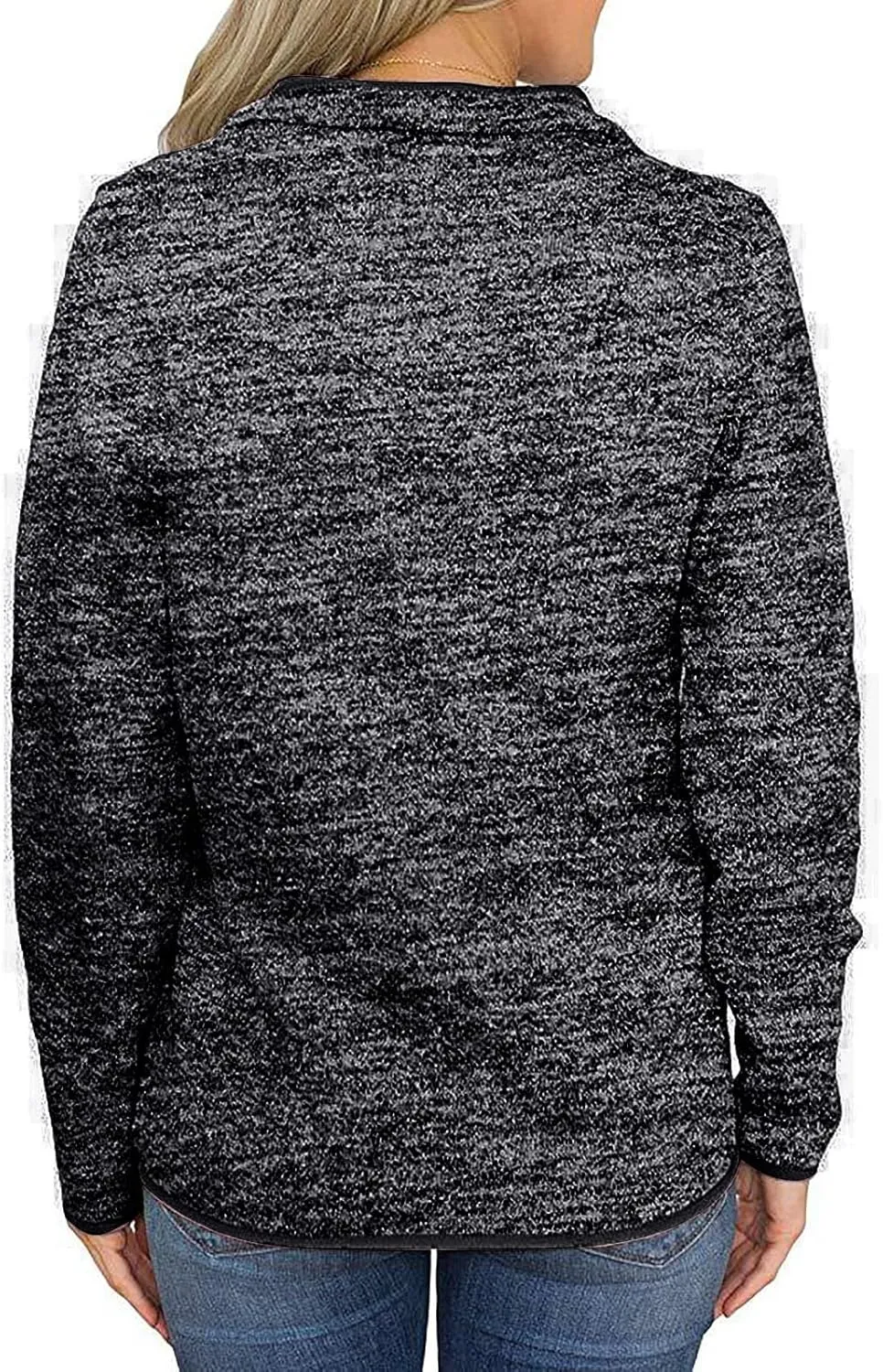 Sweatshirt Women No Hood,Long Sleeve Shirts for Women Winter Fashion Solid Color Long Sleeved Sweatshirt