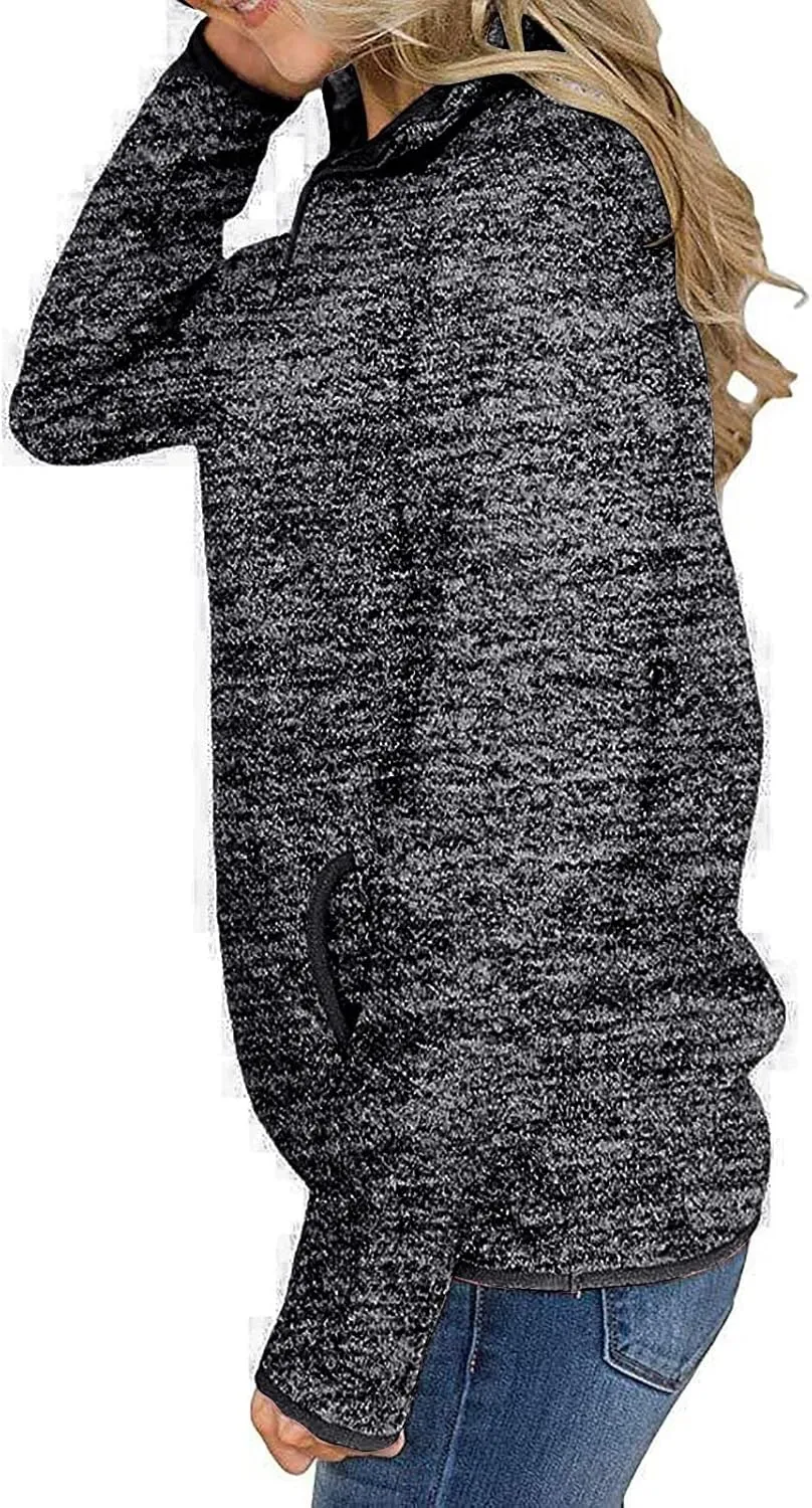 Sweatshirt Women No Hood,Long Sleeve Shirts for Women Winter Fashion Solid Color Long Sleeved Sweatshirt