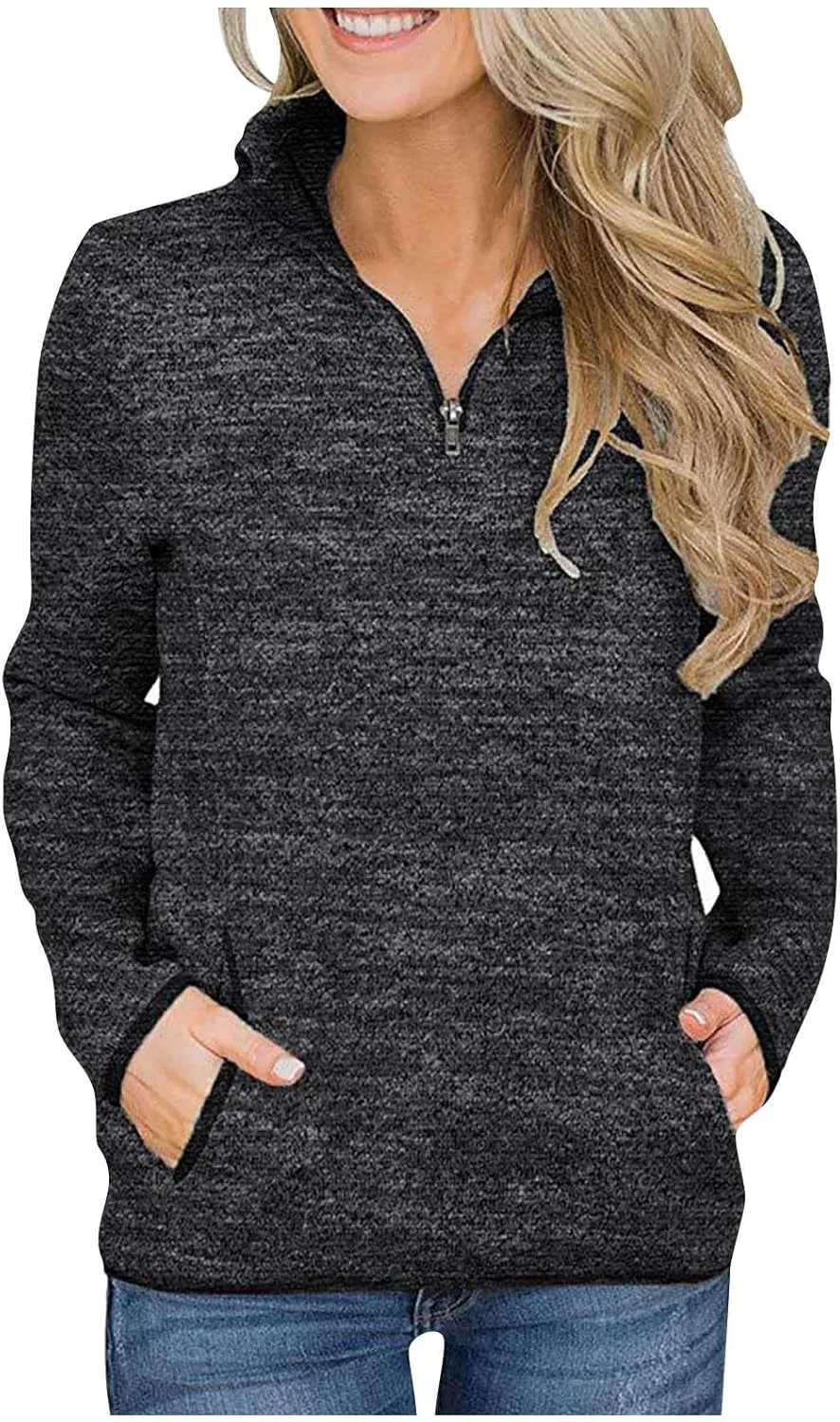 Sweatshirt Women No Hood,Long Sleeve Shirts for Women Winter Fashion Solid Color Long Sleeved Sweatshirt