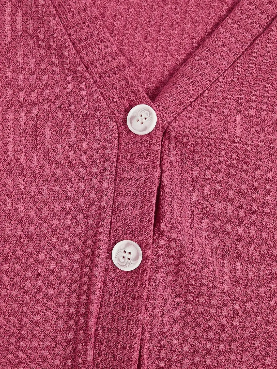 SweatyRocks Women's Long Sleeve Button Front V Neck Soft Knit Cardigan Sweaters