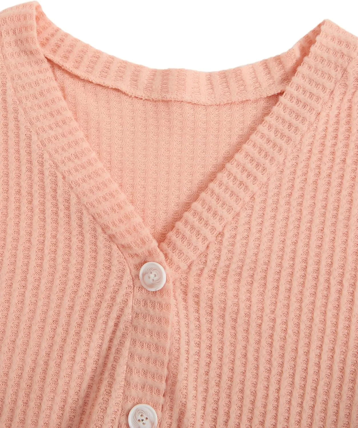 SweatyRocks Women's Long Sleeve Button Front V Neck Soft Knit Cardigan Sweaters