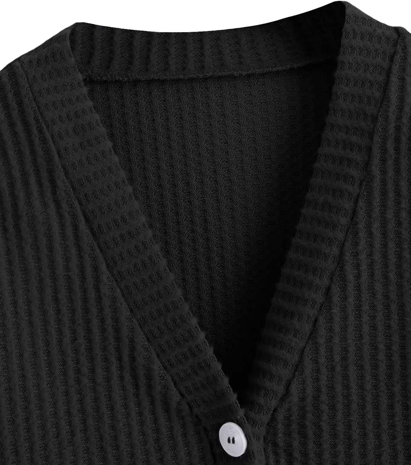 SweatyRocks Women's Long Sleeve Button Front V Neck Soft Knit Cardigan Sweaters
