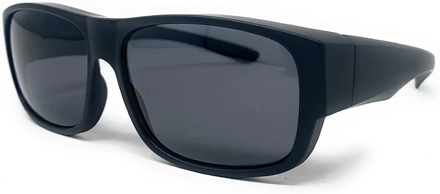 The Mirrored Fit Over Glasses, OTG, Polarized Unisex Wrap-Around Sunglasses for Men and Women