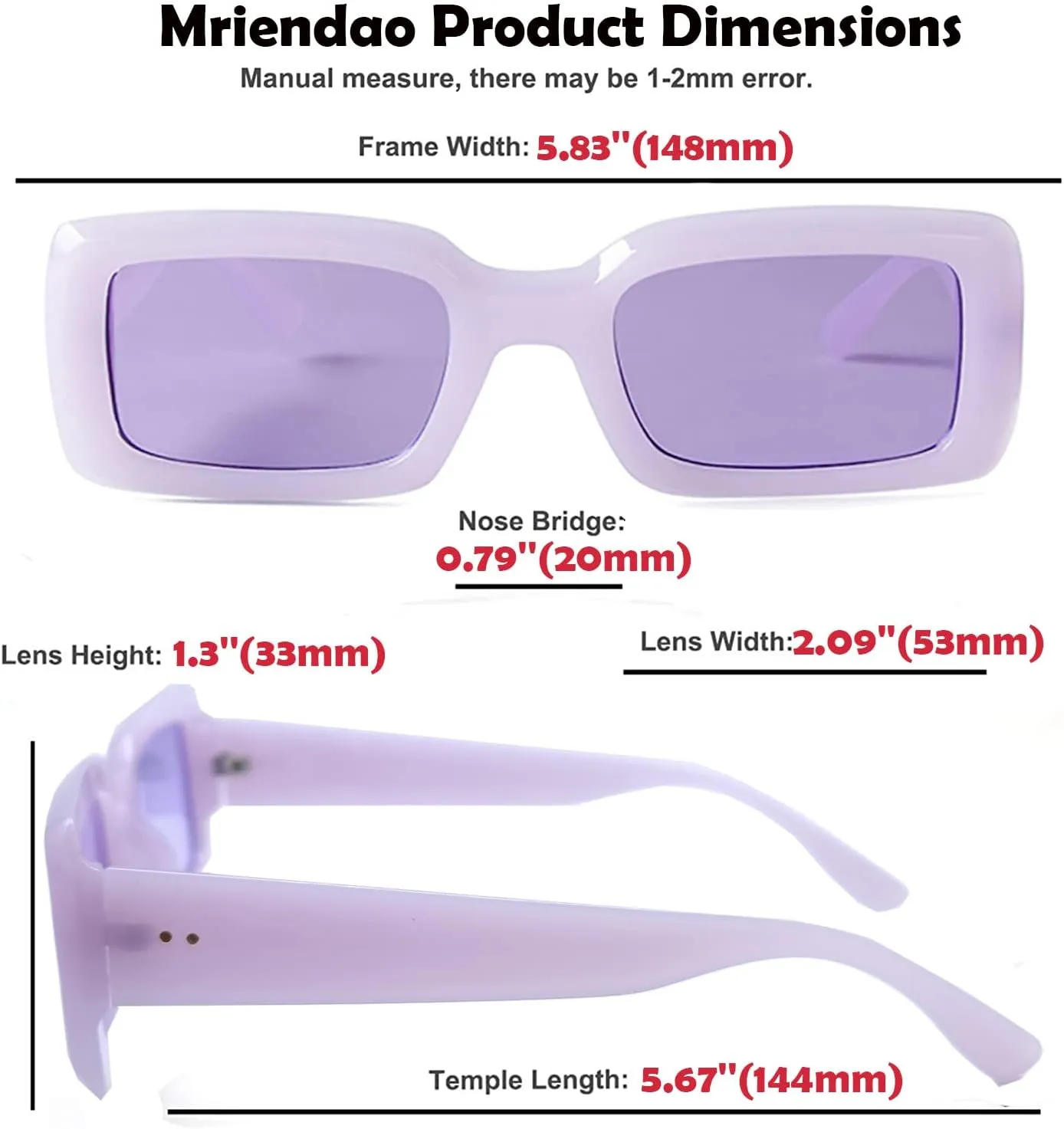 Trendy Rectangle Sunglasses for Women Men Retro 90s Glasses Shades Fashion Cute 2025 Sunglasses