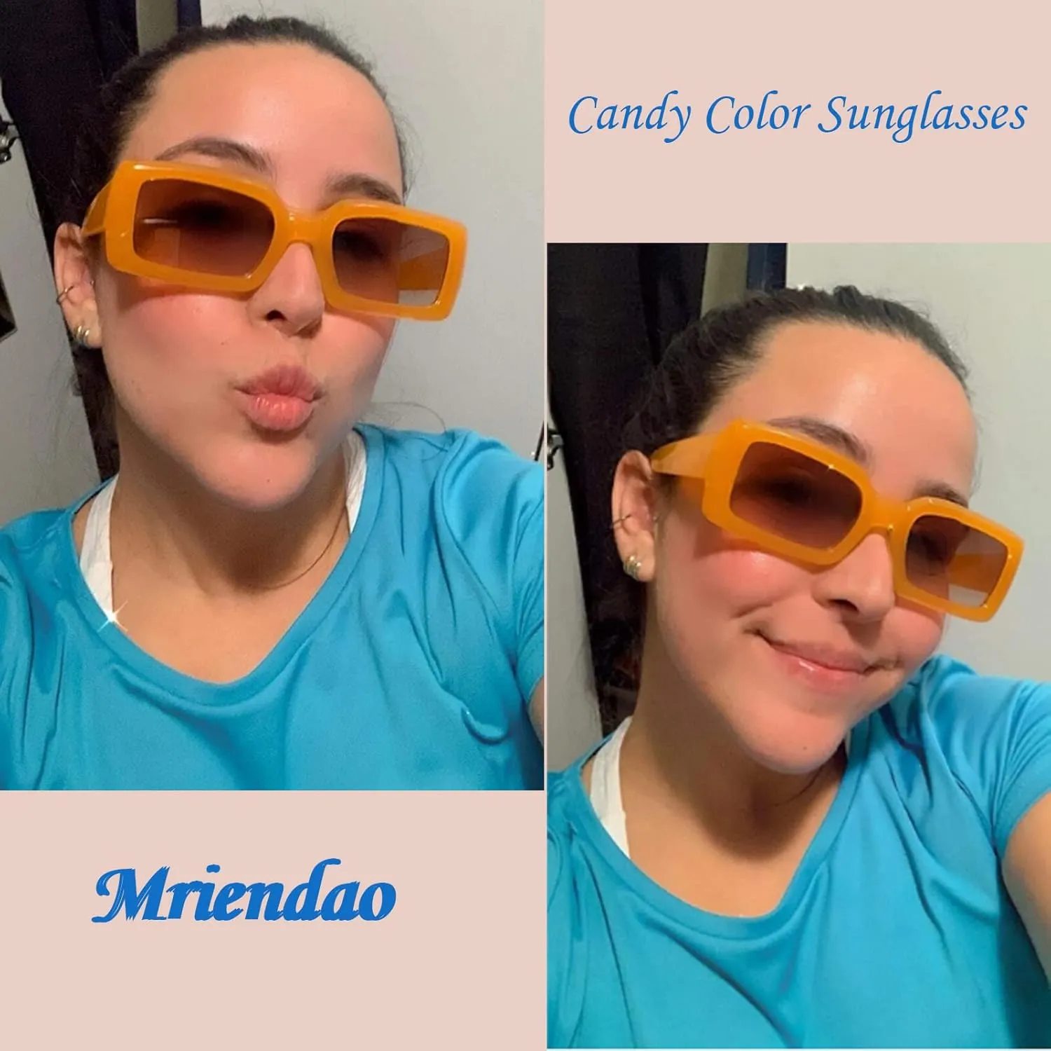 Trendy Rectangle Sunglasses for Women Men Retro 90s Glasses Shades Fashion Cute 2025 Sunglasses