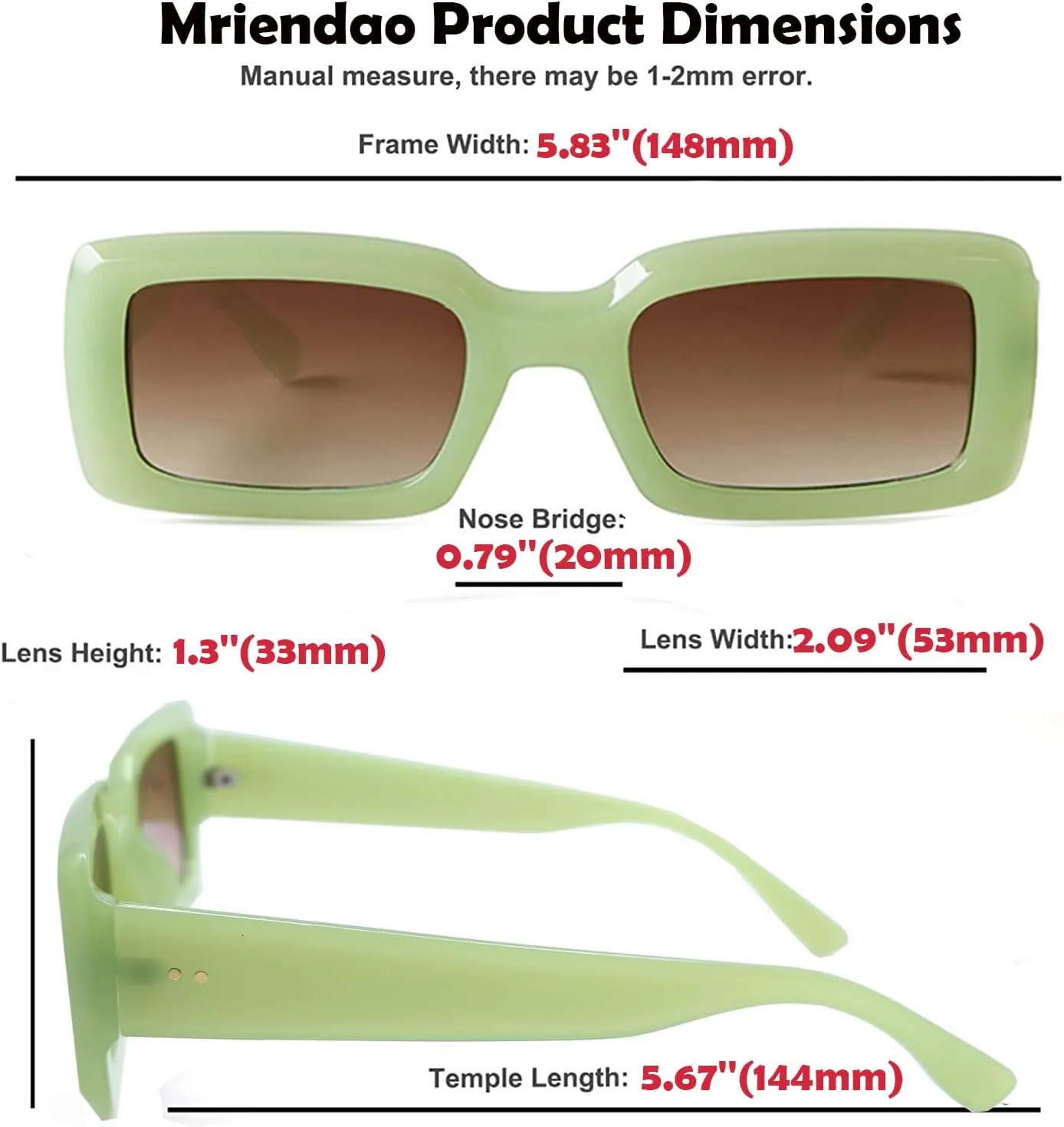 Trendy Rectangle Sunglasses for Women Men Retro 90s Glasses Shades Fashion Cute 2025 Sunglasses