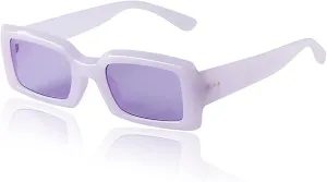 Trendy Rectangle Sunglasses for Women Men Retro 90s Glasses Shades Fashion Cute 2025 Sunglasses