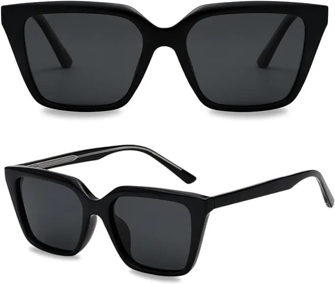 Trendy Sunglasses for Women - Sunglasses Womens with UV protection - Vintage Retro Oval Y2K Fashion Sun Glasses