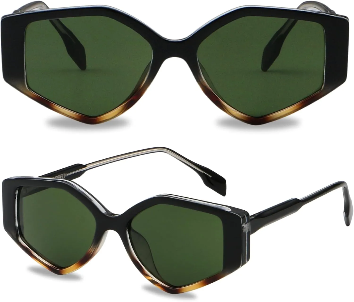 Trendy Sunglasses for Women - Sunglasses Womens with UV protection - Vintage Retro Oval Y2K Fashion Sun Glasses