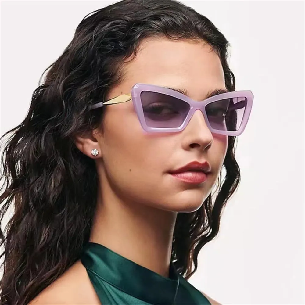 Vintage Cat Eye Sunglasses Women For Female Sun Glasses Punk Ladies Eyeglasses