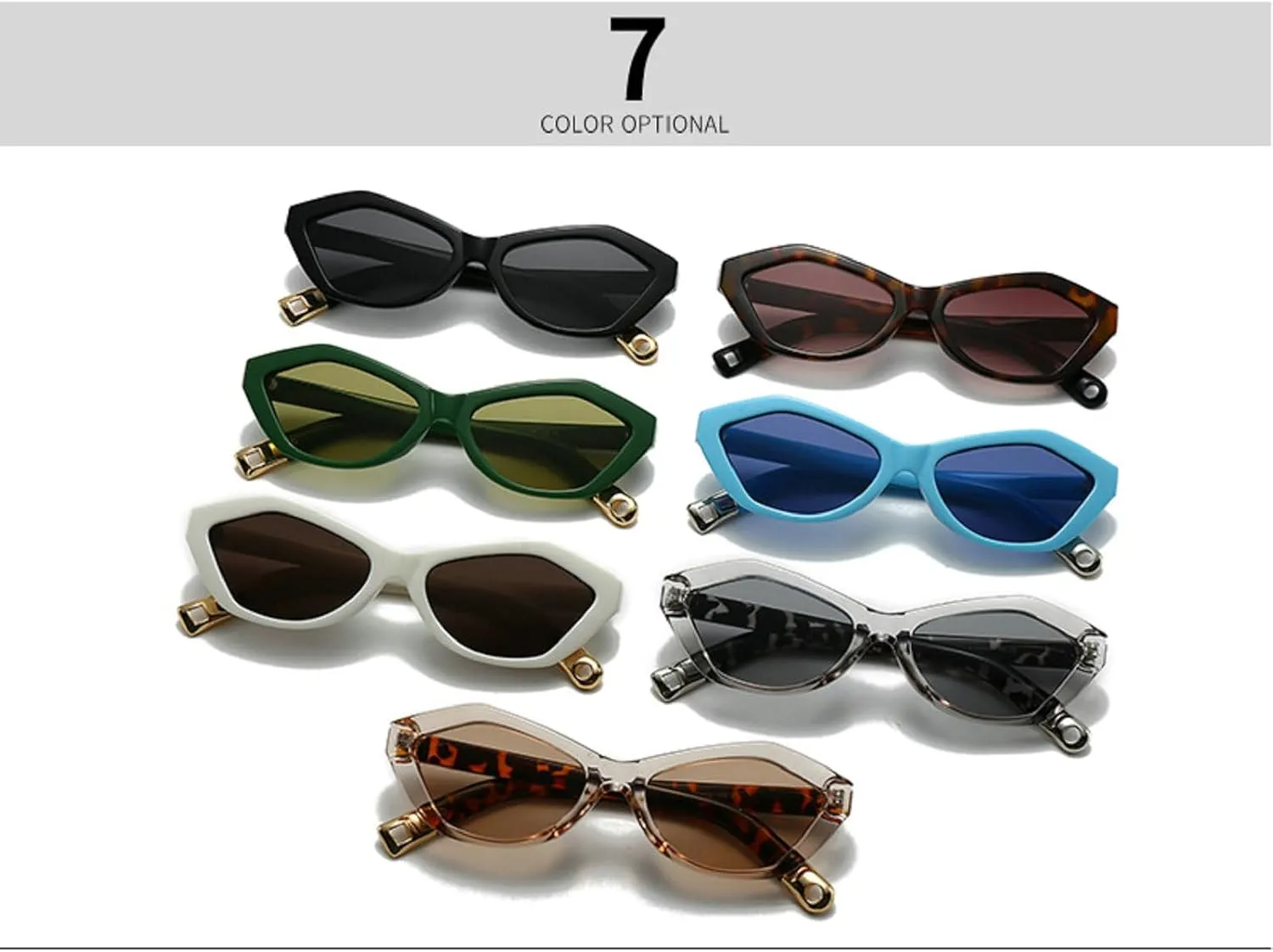 Vintage Cat Eye Women Sunglasses Fashion Shades UV400 Men Trending Gradient Sun Glasses 2499