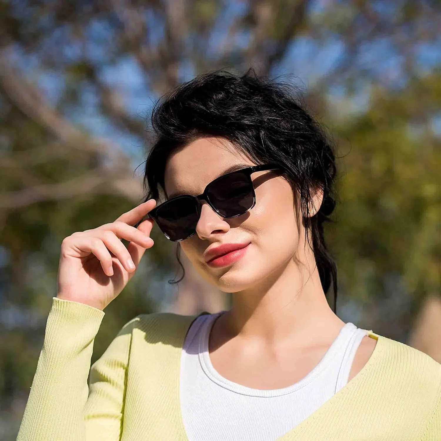 VisionGlobal 3 Pairs Comfort Sunglasses include UV400 Sunglasses& Blue Light Blocking Glasses for Women/Men