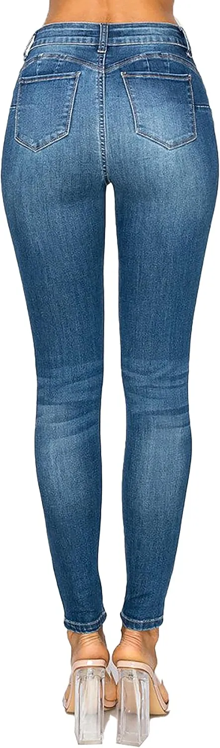 WAX JEAN Women's Repreve Butt I Love You Push-Up High-Rise Skinny Jeans