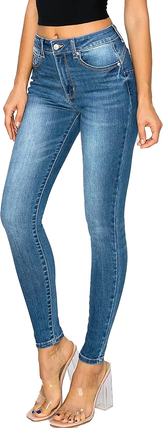 WAX JEAN Women's Repreve Butt I Love You Push-Up High-Rise Skinny Jeans