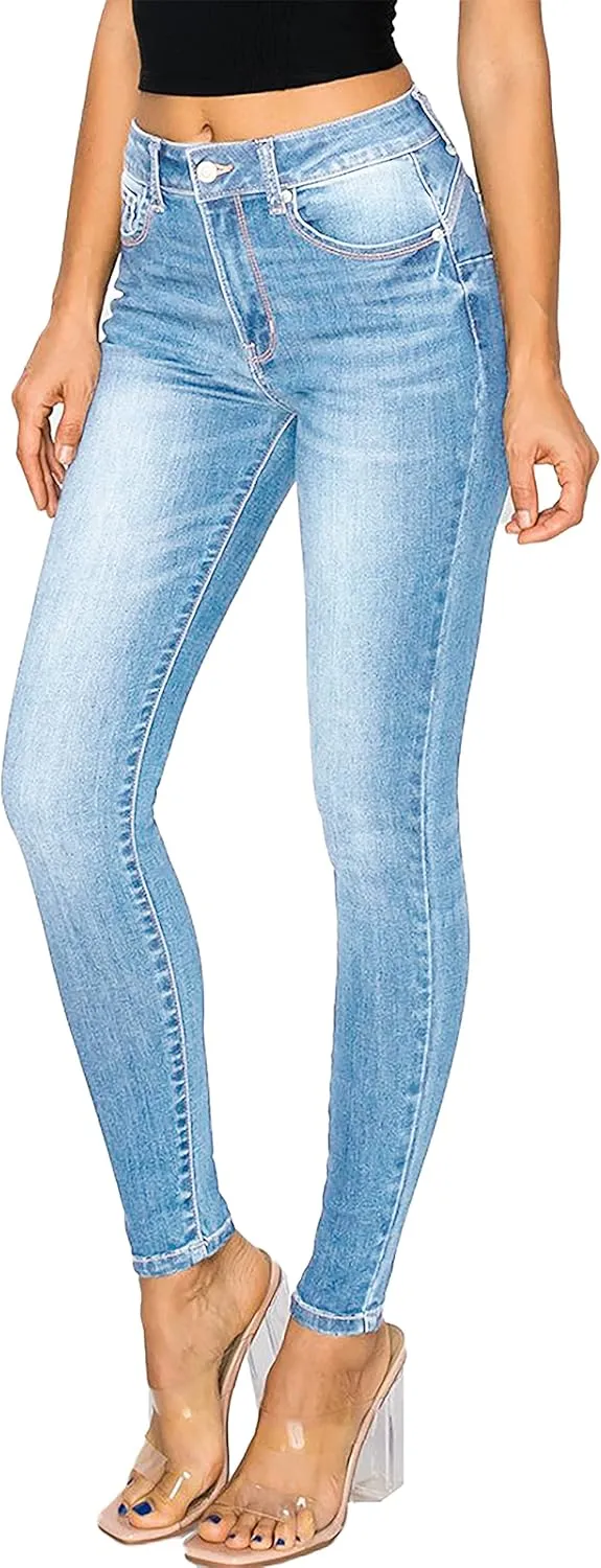 WAX JEAN Women's Repreve Butt I Love You Push-Up High-Rise Skinny Jeans