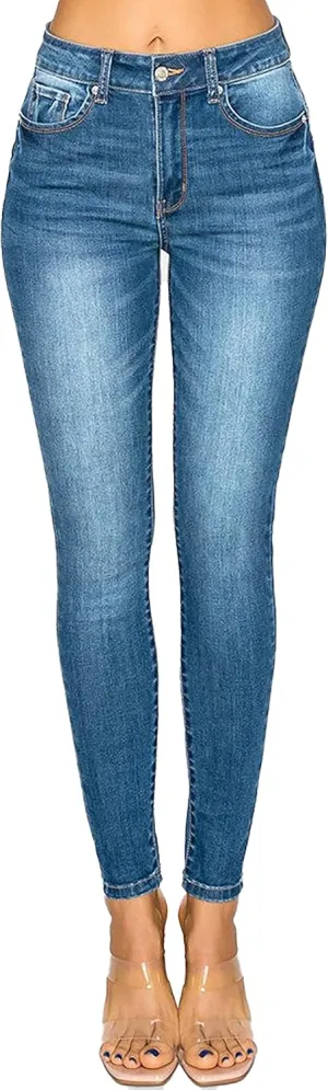 WAX JEAN Women's Repreve Butt I Love You Push-Up High-Rise Skinny Jeans