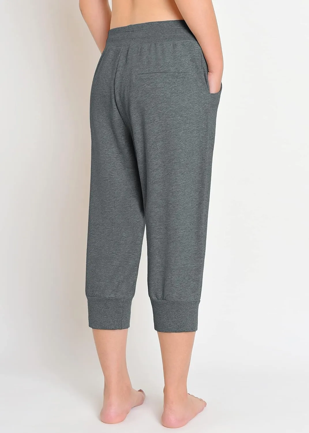 Weintee Women's Capri Joggers Jersey Sweatpants