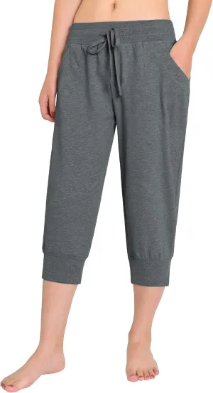 Weintee Women's Capri Joggers Jersey Sweatpants