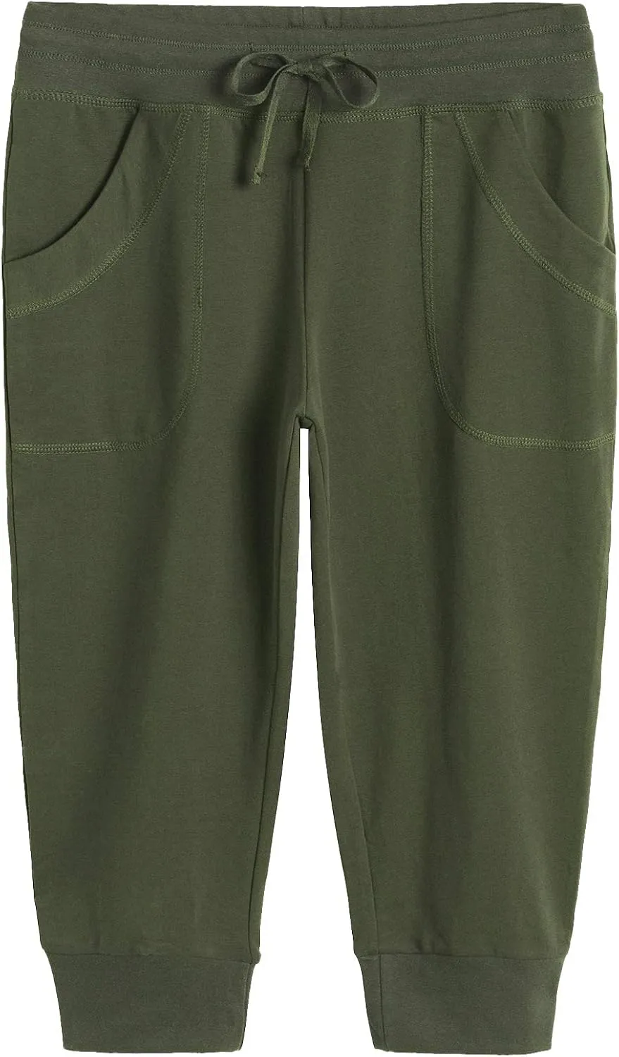 Weintee Women's Capri Joggers Jersey Sweatpants