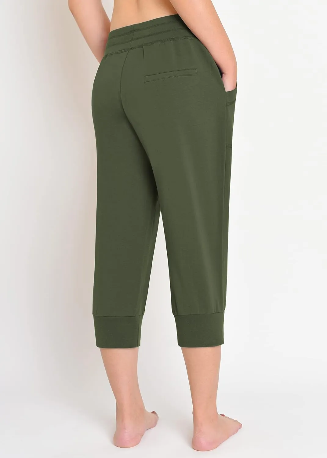 Weintee Women's Capri Joggers Jersey Sweatpants