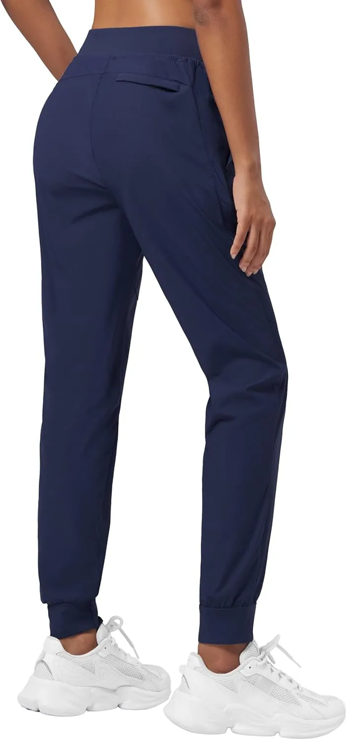 Willit Women's Joggers Lightweight Hiking Pants Quick Dry Travel Athletic Track Pants Zipper Pockets UPF 50 