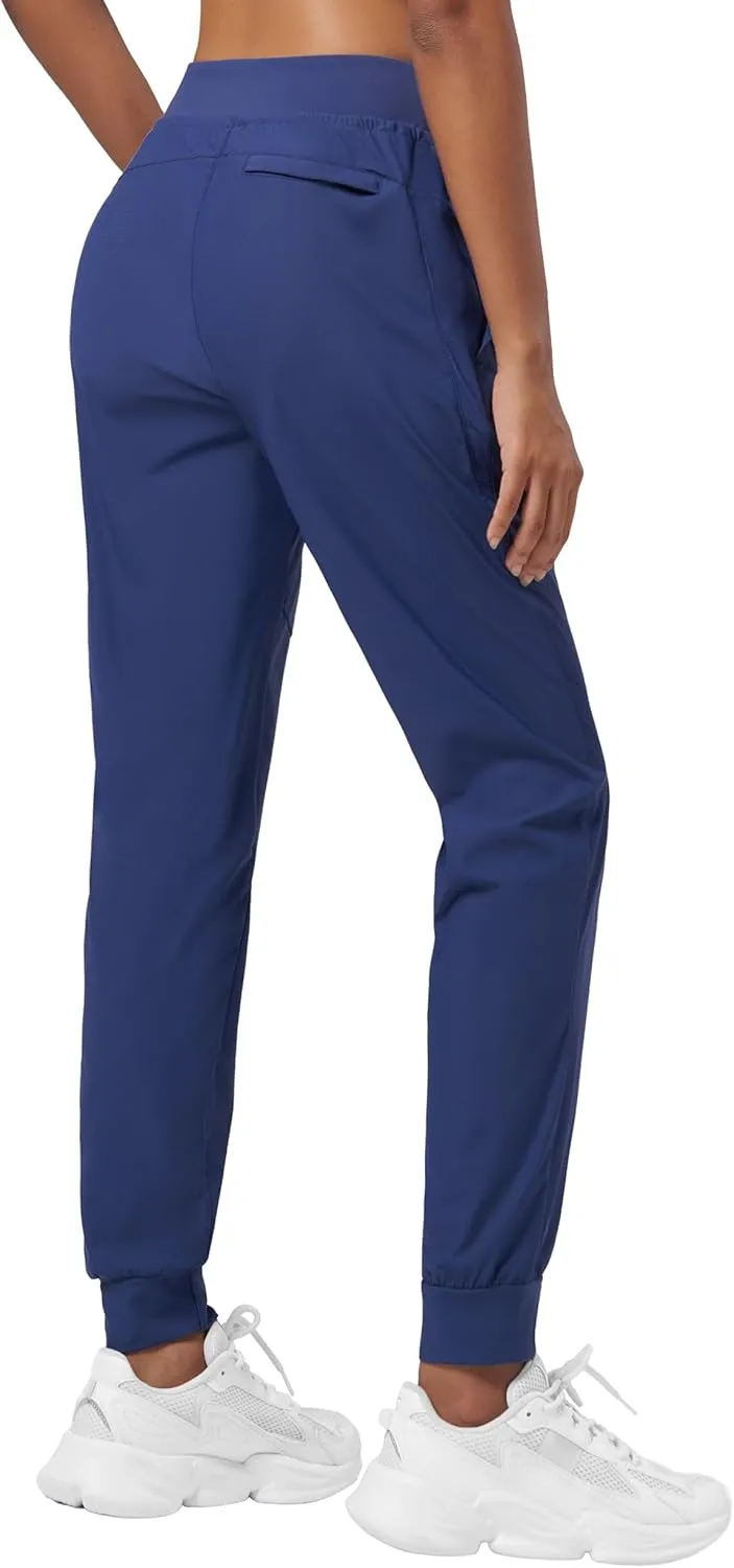 Willit Women's Joggers Lightweight Hiking Pants Quick Dry Travel Athletic Track Pants Zipper Pockets UPF 50 
