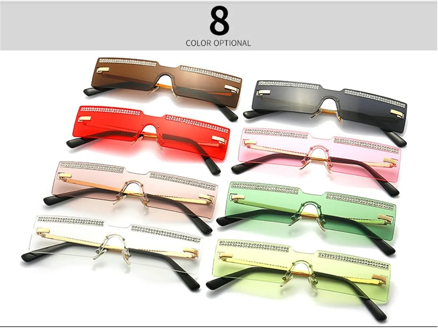 willochra Rhinestone Rectangle shape Sunglasses Women Fashion square Diamond bling party Sun Glasses Crystal Vintage Shades