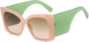 willochra Trendy Oversized Sunglasses Big Frame Irregular Square Gradient Eyewear Designer Vintage cat eye Sun Glasses Shades