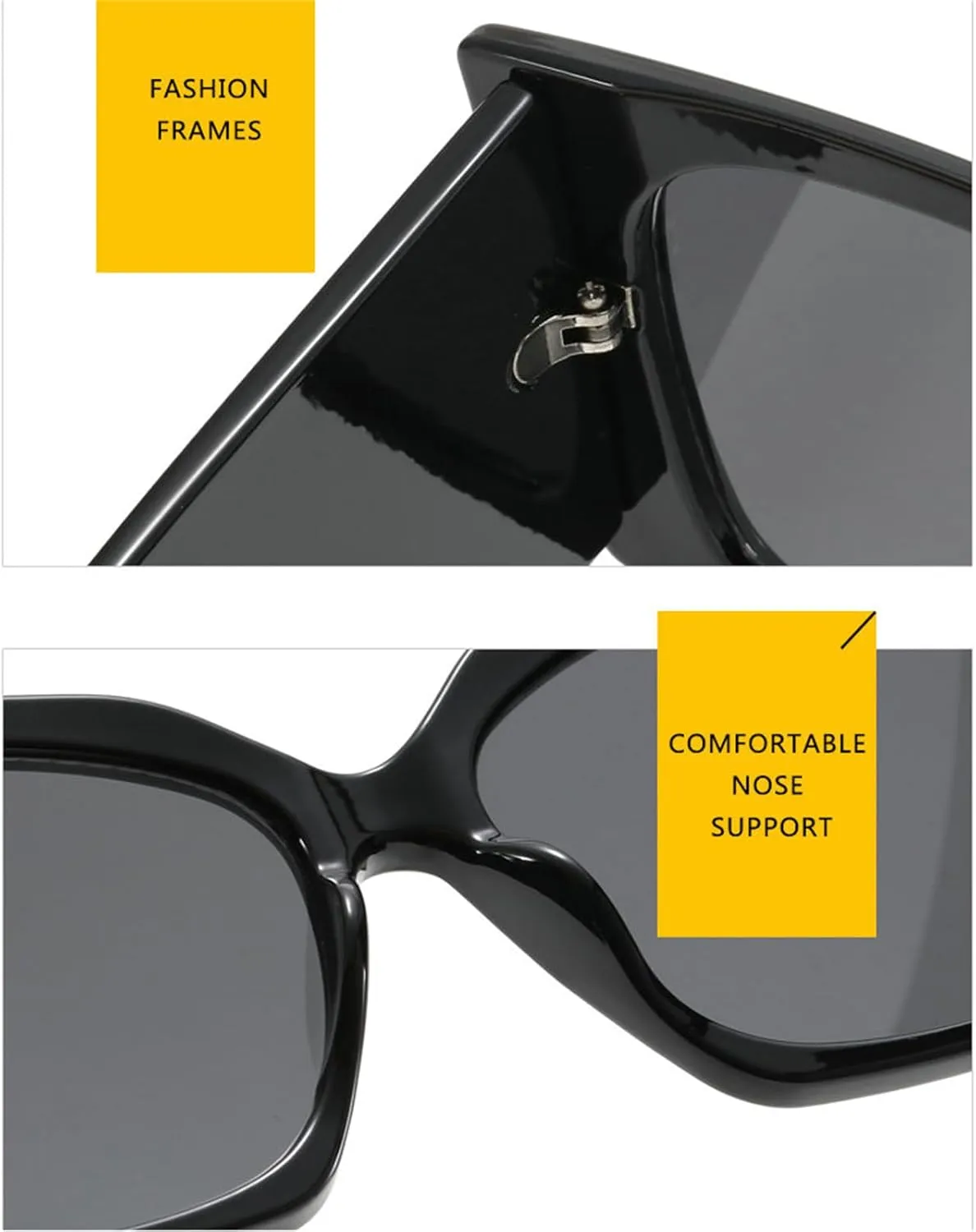 willochra Trendy Oversized Sunglasses Big Frame Irregular Square Gradient Eyewear Designer Vintage cat eye Sun Glasses Shades