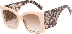 willochra Trendy Oversized Sunglasses Big Frame Irregular Square Gradient Eyewear Designer Vintage cat eye Sun Glasses Shades