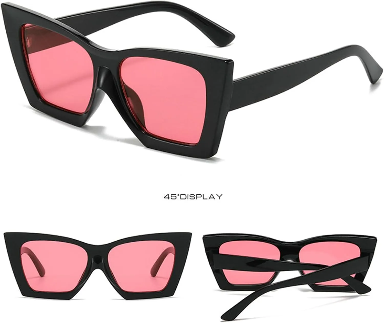 willochra Vintage cat eye Sunglasses Women Men Fashion Square Big Frame Sun Glasses Female Designer Retro Shades